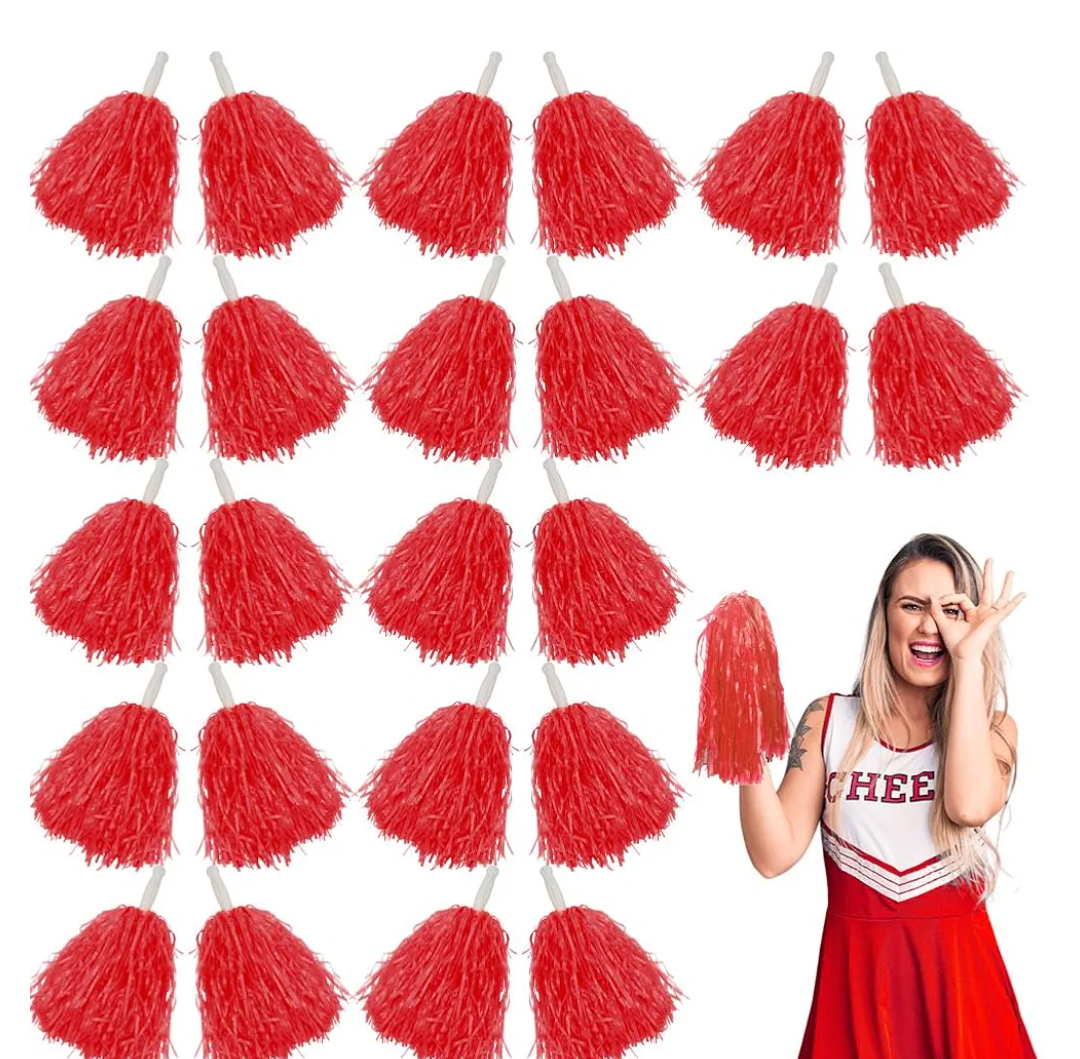 Lovecheer 24PCS Pom Poms Cheerleading Plastic Cheerleader Pom Poms with Handle Cheering for Sports Spirited Dance Party Performance
Amazon's Choice
