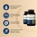 NatureBell 2 Pack Pure Magnesium Citrate 500mg, 480 Capsules | High-Purity Elemental Form | Non-GMO, Gluten-Free