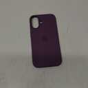 Apple iPhone 16 Silicone Case with MagSafe and Camera Control: Lightweight Phone Case, Wireless Charging Compatible, Smooth Matte Finish; Plum