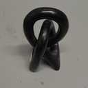 Continuous Looped Entwined Love Carving Unique Modern Contemporary Dcor Hand-Crafted Soapstone Artisans of Kenya Genuine Human Hands Precious Gift (6 Inch, Black)