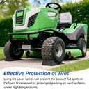 15x6.00-6 Flat Free Lawn Mower Tire and Wheel, Comes with Tire Saver Ramp, 15x6-6nhs Riding Mowers Lawn Tire and Wheel with 3/4" Bearing, 3" Centered Hub, 2 Pack