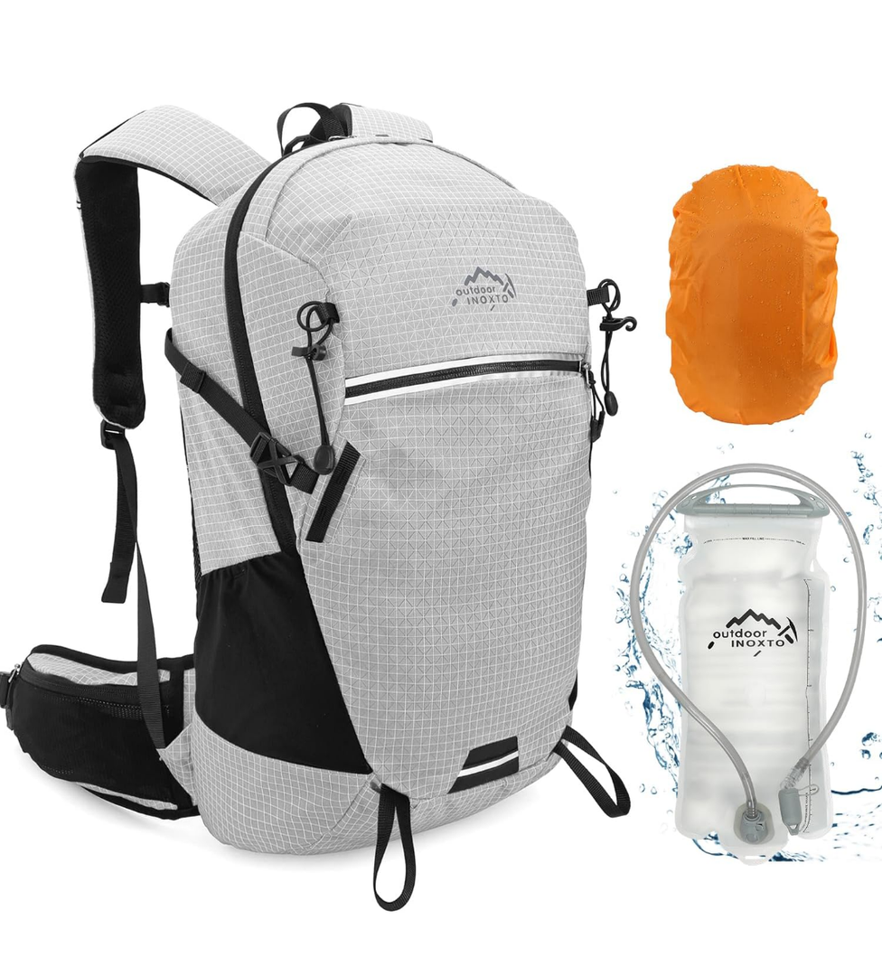 Hydration Backpack, 25L Hiking Backpack with 3L Water Bladder and Rain Cover, Hiking Water Backpack Men Women Lightweight Hydration Pack for Hiking, Cycling, Climbing, Camping