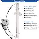 Obaee Window Regulator with Motor Front Left Driver Side, Replace 741-348