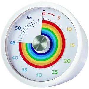 Keduzer Visual Timer, Kitchen Timer Rainbow Disk 60 Minute Countdown Timer for Kids and Adults, Silent Time Management Tool(Rainbow)