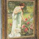 Abtgt 8x10 Canvas Floating Frame, Depth 2cm, Bronze Gold Antique Ornate Canvas Frame for Oil Painting Art Prints, Vertical or Horizontal Wall Display, 1 Pack