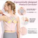 VOKOKOYA Posture Corrector for Women and Men,Adjustable Shoulder Straightener,Back Support Brace,Upper Spine scoliosis, hunchback Pink Medium (Pink, M)