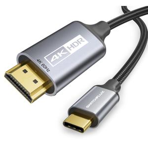 USB-C to HDMI Cable 25Ft [4K@60Hz] High-Speed USB Type C to HDMI 2.0 Braided Cord (Thunderbolt 3/4 Compatible) for iPhone 15 Series,MacBook Pro/Air,iPad Pro,Galaxy S8 to S23