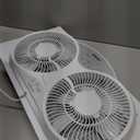 Shinic 9" Twin Window Fan with Remote, Reversible Airflow, Fits 24"-37" Window Exhaust Fan, Circulation, Cooling, Ventilation, Air Exchange, Remove Smoke for Kitchen, Bathroom, Bedroom, Pet Room