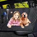 URPOWER XL Dog Back Seat Extender for Crew Cab Truck, Hard Bottom Dog Car Seat Cover Waterproof Dogs Car Hammock Pet Backseat Bed, Pet Truck Accessories for F150 / RAM 1500/ Tundra Crew Cab (Black)