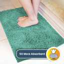 Muddy Mat 2-Piece Seafoam Green Medium 30"X19" AS-SEEN-ON-TV Highly Absorbent Microfiber Door Mat, Bath Mat and Pet Rug, Non Slip Thick Washable, Soft Chenille for Kitchen Bedroom Indoor and Outdoor