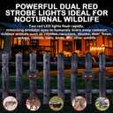 2026 Upgraded Solar Predator Control Light, 4 Pack Predator Eyes Nocturnal Animal Repeller, Red LED Coyote Fox Deterrent for Chicken Coop Defense, Skunk Raccoon Deer Repellent for Farm & Garden