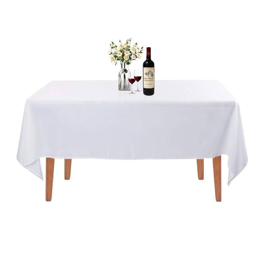 Waysle Rectangle Tablecloth - 60 x 126 Inch - White Rectangular Table Cloth for 8 Foot Table in Washable Polyester - Great for Wedding | Restaurant | Party | Banquet Decoration