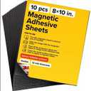 DIYMAG Magnetic Adhesive Sheets, |8" x 10"|, 10Pack Flexible Magnetic Sheets with Adhesive Backing for Crafts, Photos and Pattern Storage, Easy to Peel and Stick