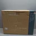 DUMOS Criss Cross Chair Legged Office Wide Comfy Desk Seat, No Wheels Armless Computer Task Seating, Swivel Comfy Vanity Fabric Modern Home Height Adjustable (Warm Beige)