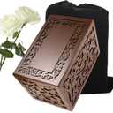 Cremation Urns for Human Ashes Adult Male or Female, Funeral Memorial Urns for Ashes, Wooden Tree of Life Decorative Urns Box and Casket for Men Women Child, Burial Urn for Adults Up to 250 IBS