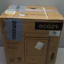 ecozy Smart Nugget Ice Maker Countertop, First Full-Color Smart Panel Ice Machine with APP Control, Double-Layer Insulation, 44 lbs/24H Soft Pellet Chewable Ice, Pull-Out Water Tank, Self-Cleaning (Silver)