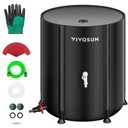 VIVOSUN Collapsible Rain Barrel, 132 Gallon Water Storage Tank with 1000D Oxford Cloth, Portable Rain Collection System Includes Two Spigots and Overflow Kit, Black