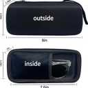 double eyeglass case sunglasses case EVA hard shell with Zipper Closure eyeglass travel case for Vehicle