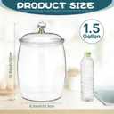 Nuogo Large Candy & Cookie Jar with Lid Plastic Apothecary Jars Large Food Storage Container Unbreakable Kitchen Storage Jar for Cookie, Candy, Snack and Dried Foods DIY Gift (1.5 Gallon/192 oz)