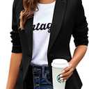 Womens Casual Blazers Long Sleeve Lapel Button Slim Work Office Blazer Jacket Size S