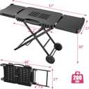 Portable Grill Cart for Ninja Woodfire OG700 OG800 OG900, Blackstone Griddle, for Weber Q100 Q200 Q300, Pizza Oven, Collapsible Grill Stand for Most Portable Grills, Large Surface Grill Trolley