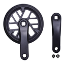 PROWHEEL Junior & Kids Crankset Square Hole Bike Crank Arm Set,Double ChainWheel and Replacement Chain Guard, 6.5"