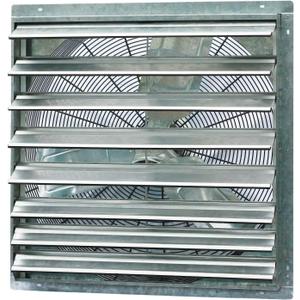 iLiving - 30" Wall Mounted Shutter Exhaust Fan - Automatic Shutter - Single Speed - Vent Fan For Home Attic, Shed, or Garage Ventilation, 5088 CFM, 7500 SQF Coverage Area, Silver (ILG8SF30S)