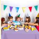 tujol Lavender 6 Pack Plastic Table Cloth 54" x 108", Disposable Tablecloths Rectangle Table Cover, Plastic Tablecloths for Parties