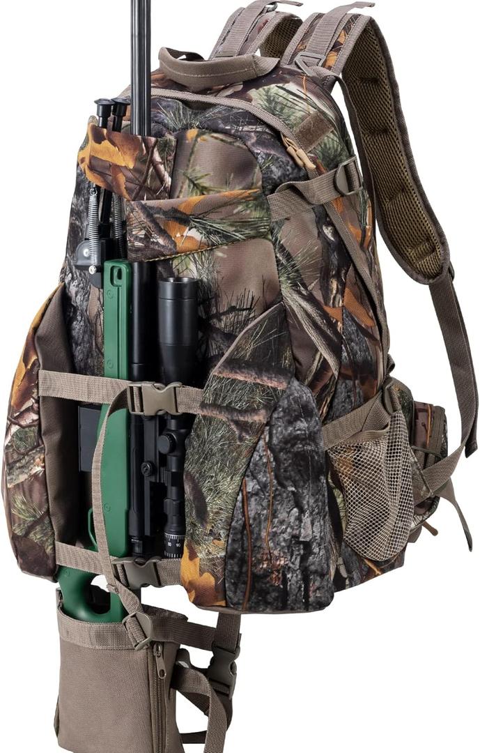 BLISSWILL Hunting Backpack Outdoor Gear Hunting Daypack for Rifle Bow Gun Hunting Gifts for Men (New Leaf Camouflage Color)