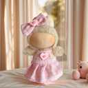 3 x ShaKaLa 17cm Doll Clothes Set Designer, Cute Skirt Hat for Dolls, Dress Outfit Accessories Compatible with 5.9- 6.7inch Dolls (No Doll) Pink A