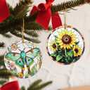 2 x Christmas Ornaments, Sunflower Ornament, Christmas Tree Ornaments, Xmas Decorations, Holiday Decorations, Gifts for Sunflower Lovers, Holiday Party Gifts, and Xmas Gift Ideas