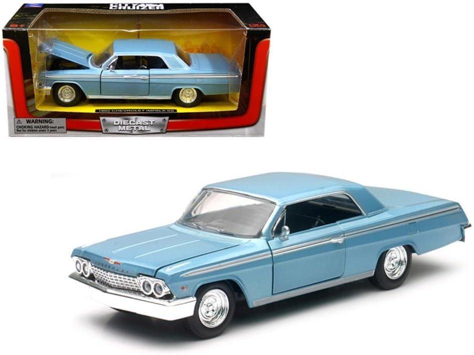 New Ray 71843BL 1962 Chevrolet Impala SS Blue 1/24 Diecast Model Car