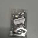 CHICTIE Nickel Shower Curtain Hooks Rings, Decorative Silver Shower Hook for Shower Curtain, Rustproof Modern Shower Rings Hangers for Bathroom Curtains Rods, Set of 12