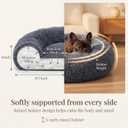 Small Calming Dogs Bed for Small Dogs Anti-Anxiety Machine Washable Fluffy Luxury Anti-Slip Waterproof Mute Base Warming Cozy Soft Pet Puppy Round Bed
