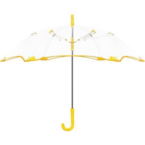 2Pcs Kids Clear Umbrella for Rain, Round Bubble Umbrella,Wide Coverage Arc 43 Inch,Auto Close,Windproof Strong Double Fiberglass Ribs With Spring Supporting for Each 6 Panels, Steel Shaft, Spoke Big Protectors for Safety