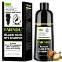 Black Hair Dye Shampoo, 3 in 1 Hair Color Shampoo for Women Men Gray Hair Coverage