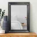 Mirrors for Wall with Black Wood Frame Large 26"x18" Rectangular Hanging Mirrors for Bathroom Bedroom Living Room Home Decor