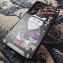 Designed for Galaxy S24 Plus Case, Japanese Art Design Shockproof Phone Case for Samsung S24+ Plus, Slim & Tough Premium Protective Cover 6.7 inch [Embossed Texture] Black, Kuro Cat