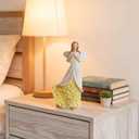 Sunflower Figurine Gifts for Women, Encouragement Memorial Bereavement Angel Sculpture from Mom to Daughter, Birthday Art Angels Statue Decoration (Willowy Pray White)