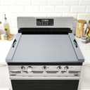 Riveira 30x22 Grey Stove Top Covers for Electric Stove & Gas Stove Top Covers for Gas Burners – Large Gas Stove Cover with Handle & Juice Groove – Rustic Stove Covers for Gas Stove Top