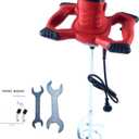 1800W Handheld Electric Cement Mixer Adjustable Speed 6 Speed 110V for Mortars Concretes Grouts Hand Held Plaster Cement Mixer Stirring Tool