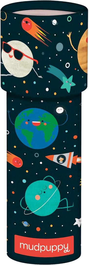 Mudpuppy Solar System  6.5 Tall with 2.25 Diameter  Colorful Kaleidoscope for Kids with Colorful Artwork, Ideal for Ages 3-8  Toy Made of Matte-Finish Board Material