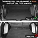 Auxko All Weather Floor Mats Upper Cargo Mat Fit for Honda CR-V 2023 2024 2025 2026(Include Hybrid) TPE Rubber Liners CRV Accessories Odorless Anti-Slip Floor Mats Cargo Mat for Upper Position