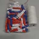 120 Pcs Christmas Colored Clothes Pins 3 Size Wooden Clothespins with 328 ft Jute Rope, Mini Christmas Photos Clips for Craft Photo Peg Hanging Picture Party Favor Home Decorations(Red, White, Blue)