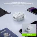 EPICKA Hybrid European Travel Plug Adapter,2-Pack Foldable Detachable Type C (EU) VisaPlug, 8-in-1 International Power Adapter with 4 USB Ports (2 USB-C PD 20W), US to Europe