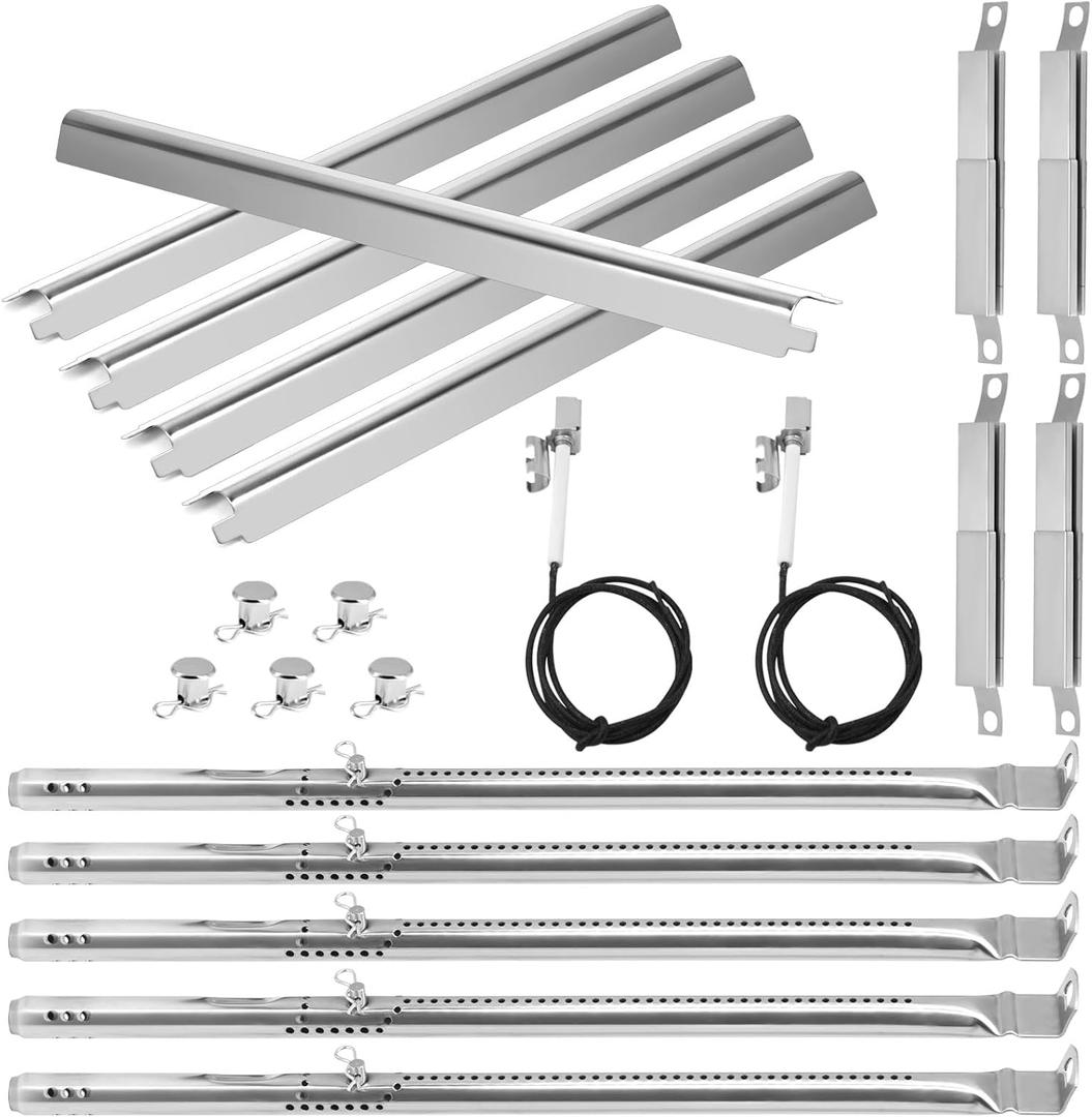 Grill Replacement Parts for Charbroil Performance 5 Burner 463448021 463450022 463455021 4 Burner 463365021 463350521 463354021 G327-2100-W1 Burner,G325-0002-W1 Heat Plates Grill Parts for Char-Broil