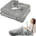 Gray Heated Throw Blanket, 127cm x 152cm