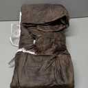 Leather Look Loveseat Recliner Covers Stay in Place 6-Piece Recliner Sofa Slipcover 2 Seater Reclining Couch Cover Furniture Protector Spandex Fabric Washable (Recliner Loveseat, Brown)