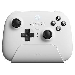 8BitDo Ultimate Bluetooth Controller with Charging Dock, Wireless Pro Controller with Hall Effect Sensing Joystick, Compatible with Switch, Windows and Steam Deck (White