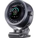 KIMMOO 4000mAh Rechargeable Portable Clip on Fan-100-Speed Touch Control, LED Display, 360° Rotate Quiet Turbo Desk Fan, Small Battery Operated USB Fan for Stroller Bed Travel Camping Golf Gym (Black)